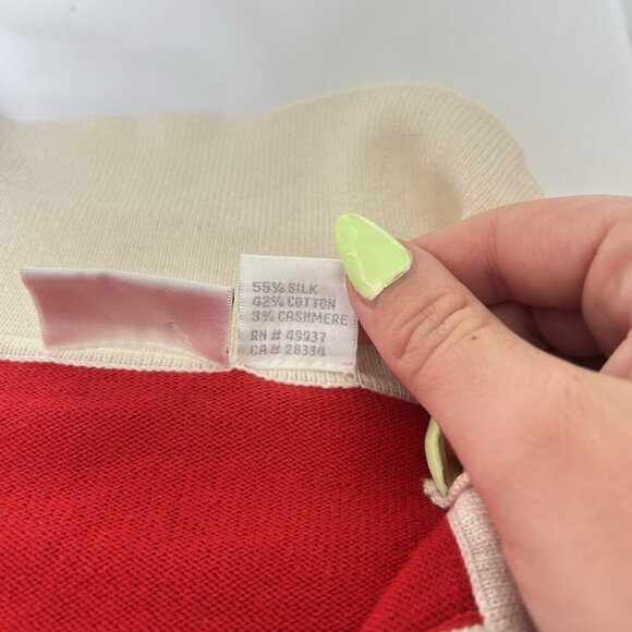 Tail Vintage Y2K 90s Activewear Cardigan Sweater Red Black Womens 8 Golf Tennis - Picture 6 of 7